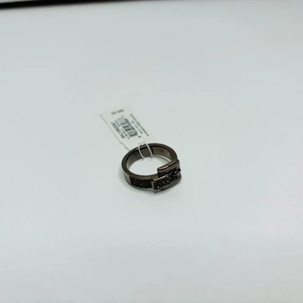 MICHAEL KORS Espresso Buckle Ring Size 7
